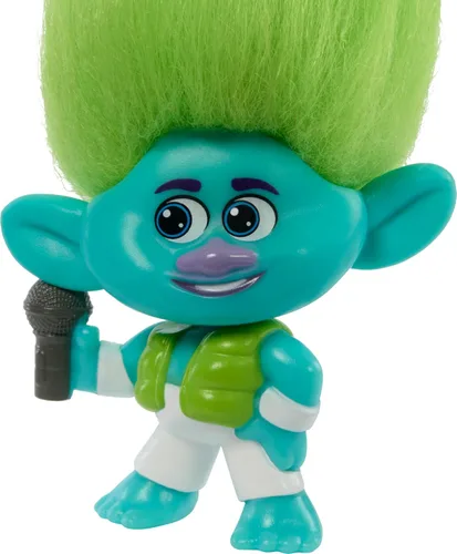 Miniatura 4 de Mattel DreamWorks Trolls Band Together BroZone On Tour Set con 5 muñecas pequeñas y soporte de casete de cinta, juguete coleccionable inspirado