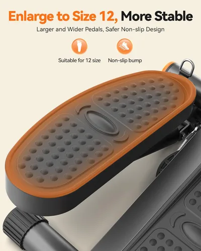Miniatura 7 de Niceday Steppers para ejercicio, escalera con bandas de resistencia, mini stepper con capacidad de carga de 136 kg, stepper de fitness hidráulico