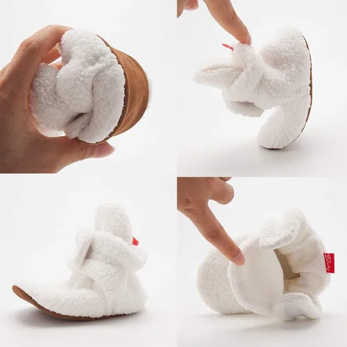 Miniatura 73 de Sawimlgy - Botines de algodón antideslizantes para recién nacido, con agarre, para cuna o para el invierno