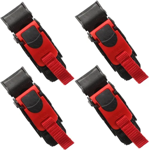 4pcs Motorcycle Helmet Chin Strap Buckle Replacement Kit with Metal Lock Buckles, Easy-pull Quick Release Clips for Universal Electric Motorcycle