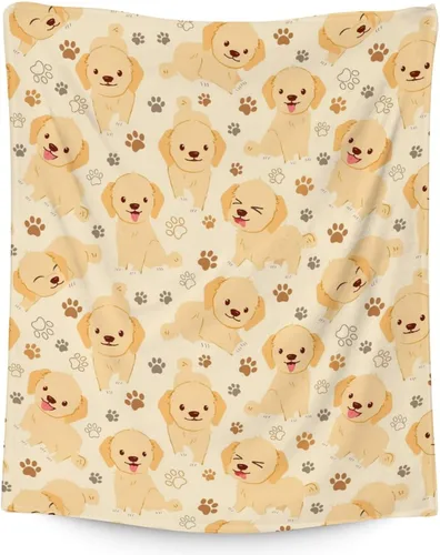 Miniatura 25 de Golden Retriever - Manta de regalo – 30 x 40 pulgadas, bonita manta de perro para amantes de los perros, niños, niños y niñas, mantas suaves