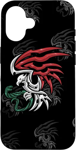 Miniatura 31 de iPhone 13 Bandera de México - Funda estilo tribal del escudo de armas mexicano