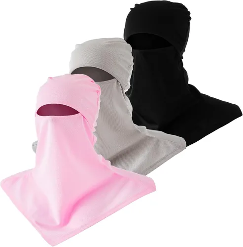 Miniatura 21 de SATINIOR Pasamontañas de 3 piezas, protección solar, cubierta para el cuello, pasamontañas de verano, máscara facial para motocicleta para hombres