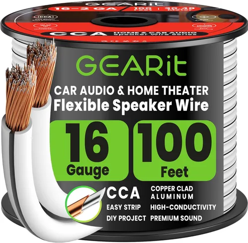 Miniatura 15 de Cable de altavoz Calibre 16, GearIT Pro Series Cable de altavoz 16/2 AWG (100 pies / 30.48 metros) Ideal para altavoces de cine en casa y altavoces