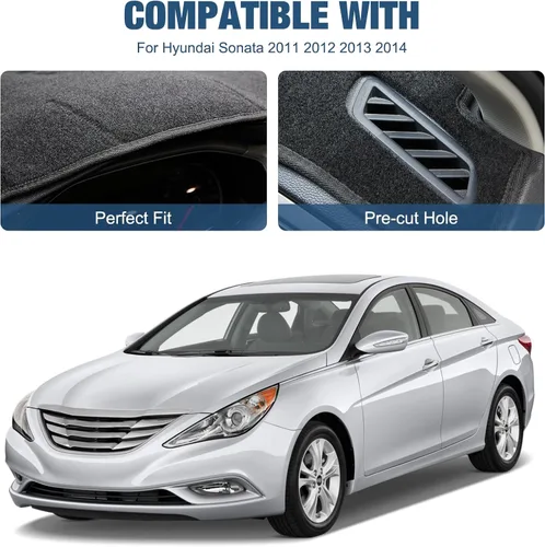 Miniatura 4 de Tapete para cubierta de salpicadero compatible con Hyundai Sonata 2011, 2012, 2013, 2014