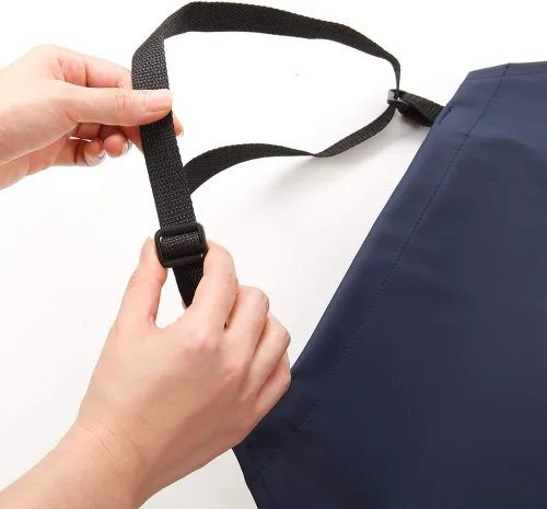 Miniatura 5 de Delantal impermeable de goma de vinilo VWELL con 2 bolsillos - Delantal de laboratorio para lavar platos, aseo Azul
