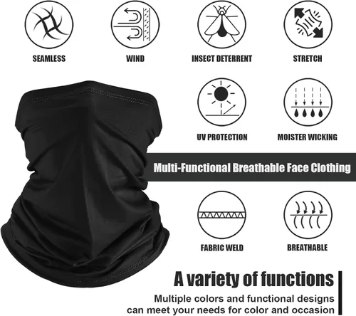 Miniatura 2 de Geyoga 6 piezas de protección UV para el verano, polaina de cuello refrescante, ropa para la cara, polaina para cuello, bufanda, protector solar