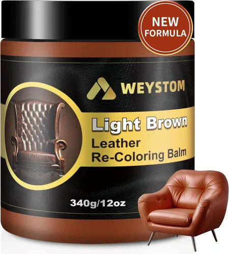 Miniatura 11 de Bálsamo de recoloración de cuero, kit de reparación de cuero beige para muebles, tinte de cuero y pintura para recolorear, restaurar y reparar cuero