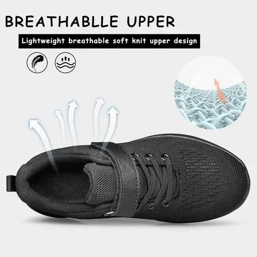 Miniatura 6 de YHOON Zapatos deportivos para niños y niñas, transpirables, atléticos, para correr, para niños pequeños, niños grandes