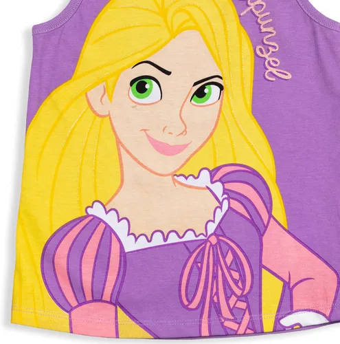 Miniatura 4 de Disney Princess Ariel Moana Jasmine Rapunzel Belle - Camiseta gráfica y pantalones cortos para niñas de bebé a niño pequeño