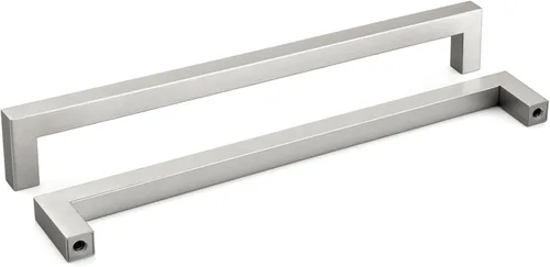 Miniatura 11 de homdiy Paquete de 1 tirador de gabinete de níquel cepillado de 3-3/4 pulgadas, manijas cuadradas de acero inoxidable para puerta de armario