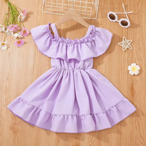 Miniatura 7 de VINUOKER Vestido de fiesta de princesa para niñas pequeñas, vestido de verano con hombros descubiertos y tirantes