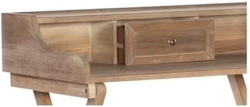 Miniatura 9 de Escritorio plegable, 30 pulgadas de ancho x 18 pulgadas de profundidad x 34.25 pulgadas de alto, madera de caucho y MDF, acabado marrón rústico
