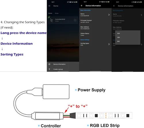 Miniatura 2 de Mini controlador RGB compatible con Bluetooth, controlador de tira de luz LED de música para 5 V 5050 RGB cinta luces control inteligente APP