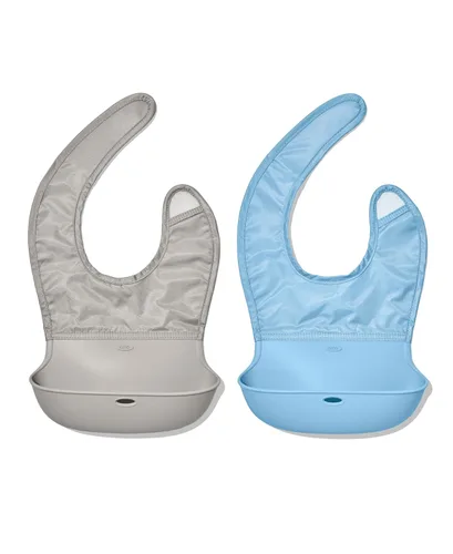 Miniatura 11 de OXO Tot Babero enrollable, paquete de 2, flor y anochecer