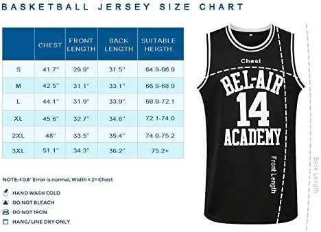 Miniatura 7 de Generies 14 The Fresh Prince of Bel Air Academy - Camiseta de baloncesto para hombre color negro Amarillo