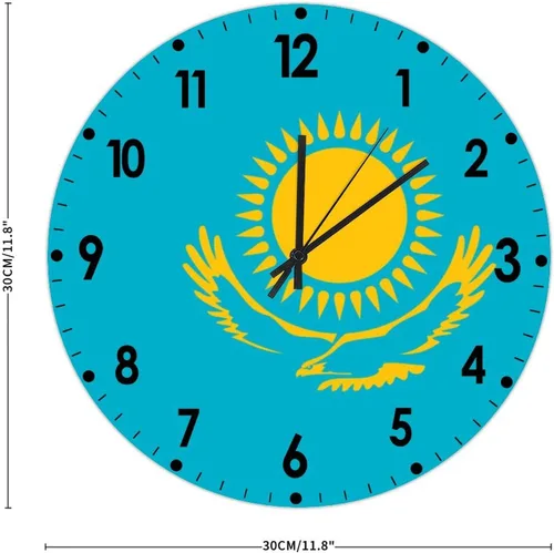 Miniatura 475 de Cheyan Reloj de pared con bandera de Canadá de 12 pulgadas, silencioso, sin tictac, de PVC, funciona con pilas, reloj redondo decorativo, regalo