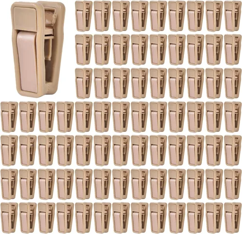 Miniatura 18 de KISEER Juego de 40 pinzas de plástico para colgar el bebé, juego de pinzas para colgar ropa de terciopelo (rosa)