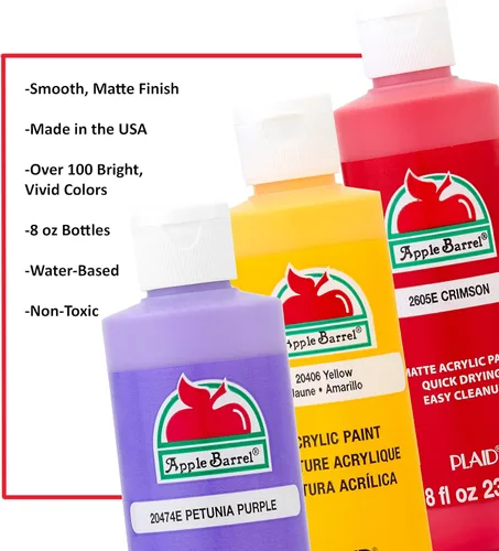 Miniatura 4 de Apple Barrel - Pintura acrílica en varios colores (8 onzas), K20711 amarillo canario - Paquete de 1