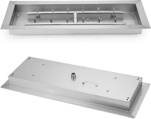Miniatura 4 de Stanbroil Bandeja Quemador de Chorro Rectangular Mejorada para Hoguera de 24" x 8", Acero Inoxidable 304 Gas Natural y Propano para Hoguera