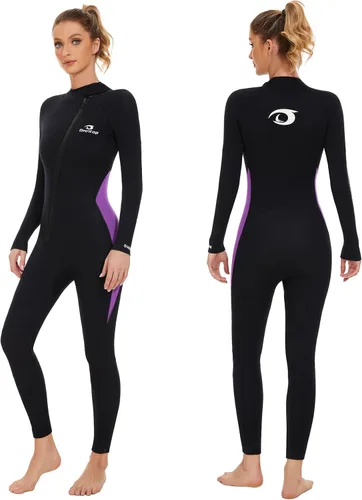 Owntop Traje de neopreno de 5 mm para buceo - Traje húmedo para hombre y mujer de neopreno grueso de cuerpo entero, cremallera frontal, manga larga,