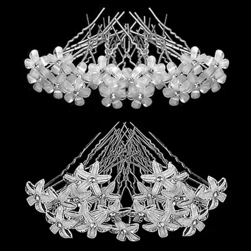Miniatura 11 de 40 horquillas para el pelo de boda para novia, BetterJonny con diamantes de imitación, pasadores en forma de U, para boda, graduación, novia, dama