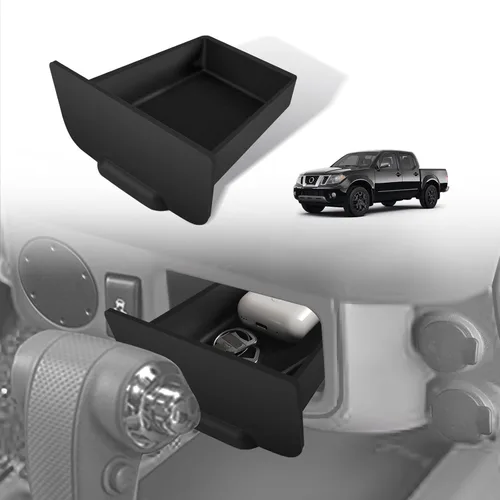 Muslogy Bandeja de cajón de almacenamiento compatible con accesorios Nissan Frontier 2005-2021, organizador de consola central, inserto de silicona