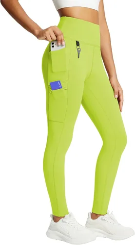Miniatura 46 de baleaf Leggings con forro polar para mujer, impermeables, pantalones de senderismo de invierno, mallas térmicas para correr, bolsillos