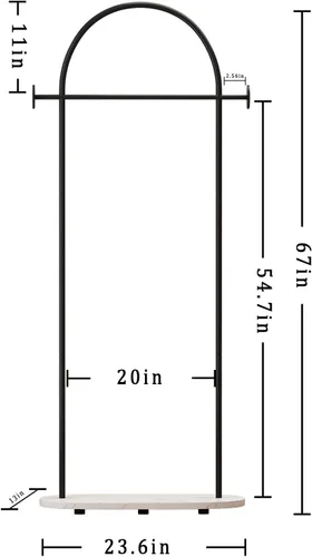 Miniatura 3 de Perchero de ropa negro, perchero moderno con estante, perchero independiente resistente, soporte de metal con ganchos para oficina boutique