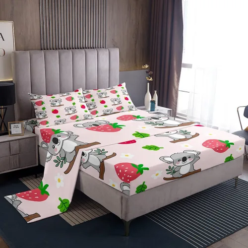 Miniatura 7 de Feelyou Juego de sábanas Kawaii Corgi para niños pequeños, juego de ropa de cama para niños y niñas, diseño de caricaturas, cachorro, perro, sábana