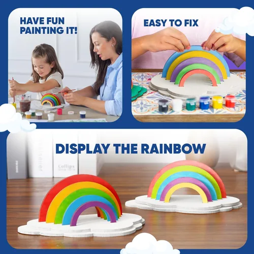 Miniatura 3 de CRAFTY HAPPITOYS Juego de Pintura Arcoíris para Niños de 9 Piezas - Relleno a Granel para Calcetines Navideños y Bolsas de Dulces de Cumpleaños