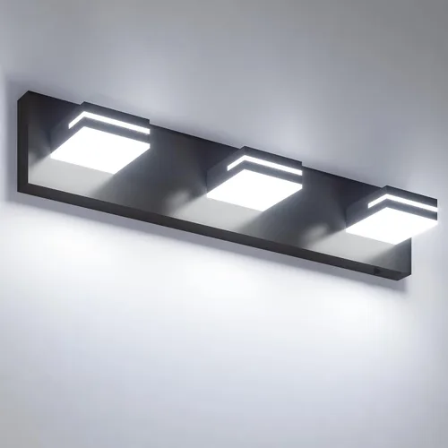 Miniatura 21 de VOLISUN 5CCT - Lámparas de baño regulables sobre el espejo, modernas lámparas de tocador de baño, cabezal giratorio de 360°, luces LED negras