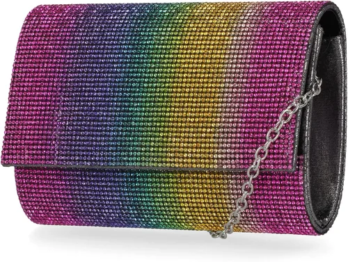 Miniatura 2 de Jessica McClintock Alexis Sparkle and Shine - Bolso de mano con diseño de arcoíris Arcoiris Rainbow