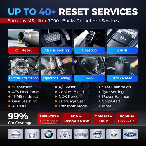 Miniatura 4 de Autel Escáner bidireccional MS906 MAX: MS906MAX 2026 Actualizado de MS906 Pro MP900BT con ECU C0ding, DoIP, CANFD, FCA SGW AutAuth, escaneo de todo
