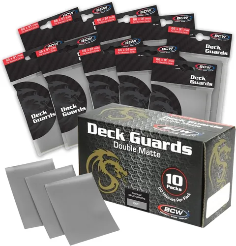Miniatura 9 de BCW Deck Guard - Fundas dobles mate para tarjetas, caja de 500 unidades (10 paquetes de 50 fundas), sin ácidos, sin PVC, se adapta a tarjetas