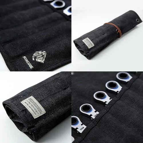 Miniatura 8 de IRONCUBE Bolsa de herramientas, bolsa de almacenamiento enrollable para herramientas manuales y llaves