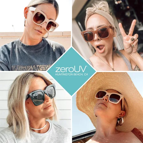 Miniatura 5 de zeroUV - Gafas de sol cuadradas retro de moda de gran tamaño para mujer estilo vintage 1969pulgadas