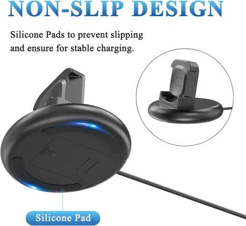 Miniatura 4 de Vancle Cargador para Fitbit Versa 4/3, base de carga antideslizante con cable USB de 4.4 pies para reloj inteligente Sense 2/Sense