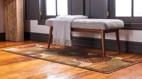 Miniatura 2 de Unique Loom Barista Collection - Alfombra moderna a cuadros, contemporánea, multicapas, Polipropileno, Beige/Negro