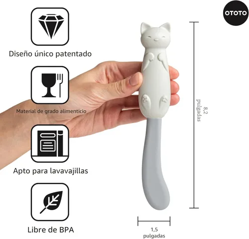 Miniatura 6 de OTOTO Espátula raspadora de tarros, raspador de silicona, accesorios de cocina bonitos, accesorios de cocina únicos y divertidos para amantes