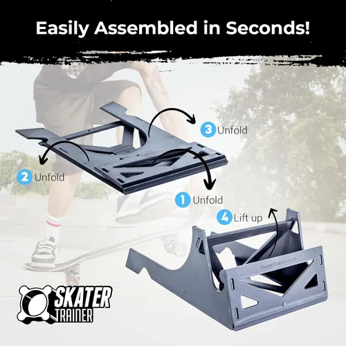 Miniatura 2 de Soporte para patineta Origami - Un soporte para patinaje por Skater Trainers - Almacena y exhibe - Mantén las tablas fuera de la pared - Una gran