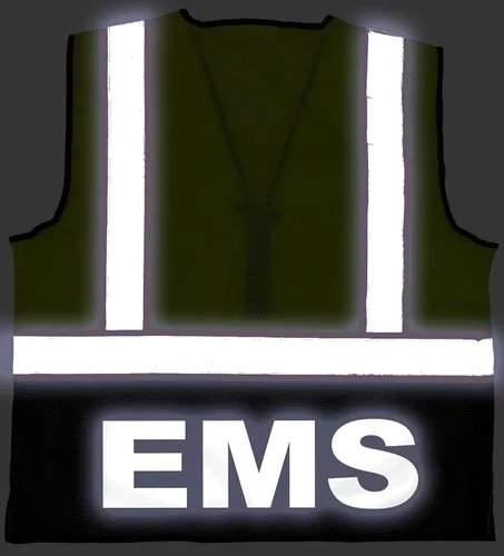 Miniatura 4 de Chaleco de seguridad EMS Survivor, Tipo R Clase 2, logotipos reflectantes con bolsillo trasero gigante.