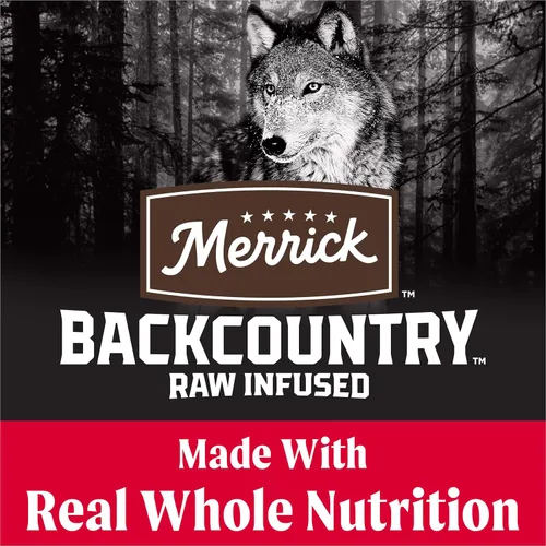 Miniatura 2 de Merrick Backcountry Alimento seco para perros sin granos para adultos con croquetas con piezas crudas liofilizadas, receta de Great Plains Red