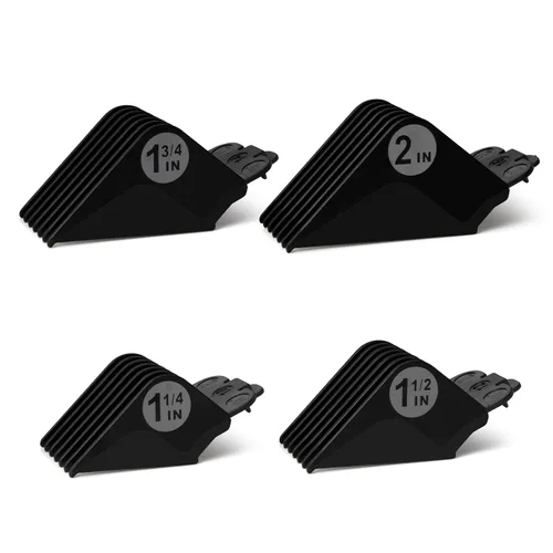 Juego de protectores para cortapelos 16 14 12 10 compatibles con la mayoría de los cortapelos Wahl, guías de cortapelos de repuesto - 1.25" a 2",