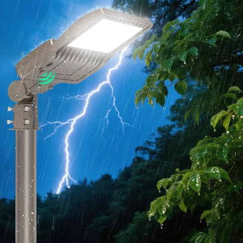 Miniatura 33 de Luz LED de Poste para Estacionamiento de 480V 320W con Montaje de Ajuste Deslizante, Luces LED Tipo Caja UL DLC Certificadas 44800LM 5000K Luces