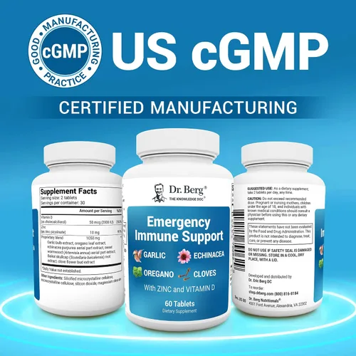 Miniatura 5 de Dr. Berg Apoyo Inmunológico de Emergencia con Echinacea - Potente mezcla de extractos de hierbas (advertencia: fuertes olores herbarios)