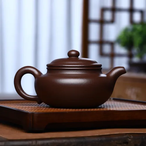Miniatura 2 de Fine Zisha Teapot Series, china genuina hecha a mano Yixing Purple Clay Tea Pot de 12.8 onzas, infundir té Kungfu Brew (Fanggu)