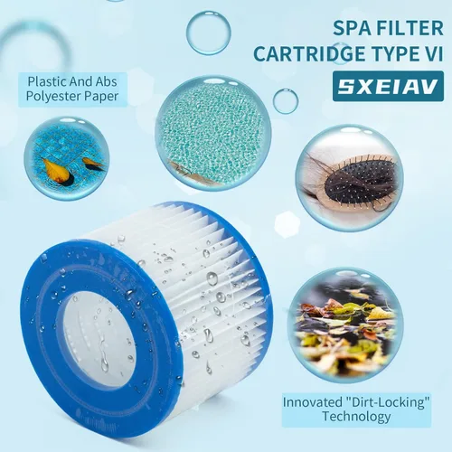 Miniatura 3 de Filtro de spa tipo vi y cartucho de repuesto de filtro para bañera de hidromasaje Coleman, para filtro inflable para bañera de hidromasaje