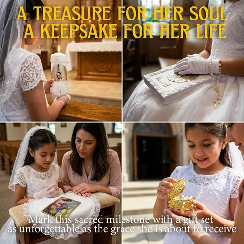 Miniatura 3 de Juego de velas y biblia de primera comunión en español - Biblia y Vela de Primera comunión para niña - Vela para Primera comunion niña - Juego