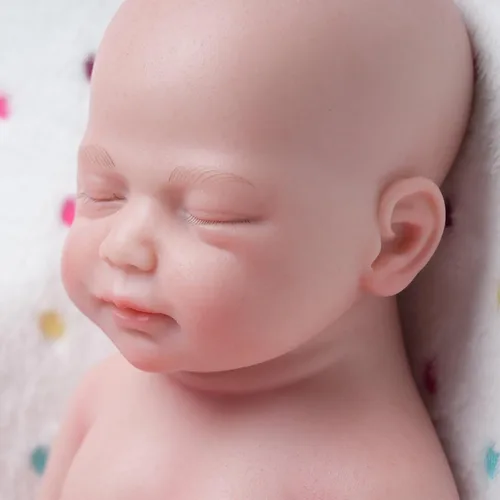 Miniatura 5 de AISITE - Muñecas de bebé recién nacidas, niña - 46 cm, de silicona completa, ojos cerrados, regalos de Navidad y cumpleaños para hija, sobrina